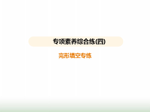 冀教版九年级英语专项素养综合练(四)课件