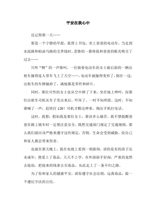 平安在我心中