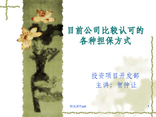 《抵押方式介绍展》PPT课件