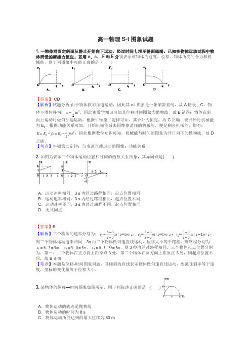 高一物理S-t图象试题
