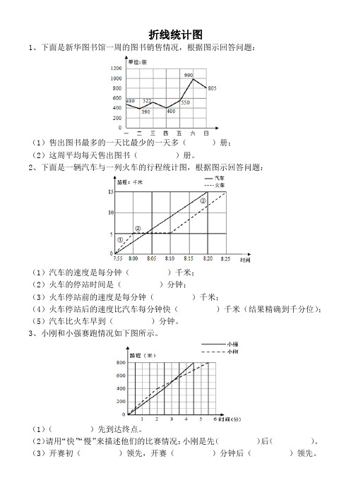 苏教版五年级上册数学第二单元折线统计图