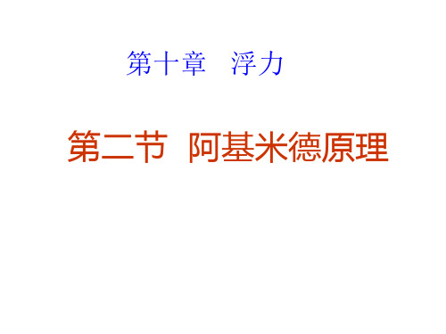 新人教版八年级物理下册10.2阿基米德原理课件 (共28张PPT)