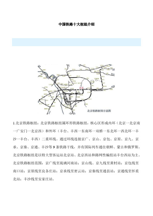 中国铁路十大枢纽介绍