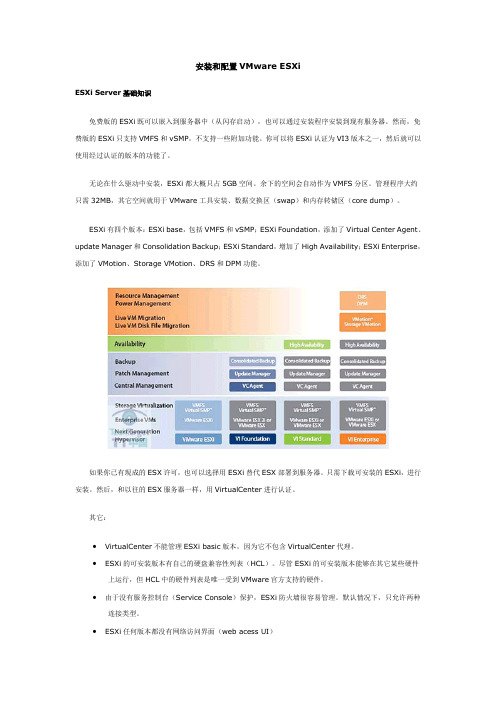 安装和配置VMware ESXi