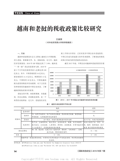 越南和老挝的税收政策比较研究