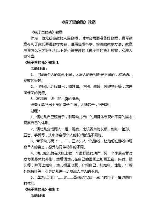 《镜子里的我》教案