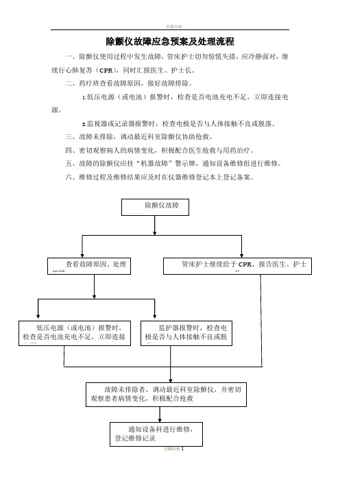 除颤仪应急预案及处理流程