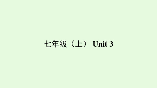 冀教版英语中考复习教材梳理七年级上学期Unit 3课件