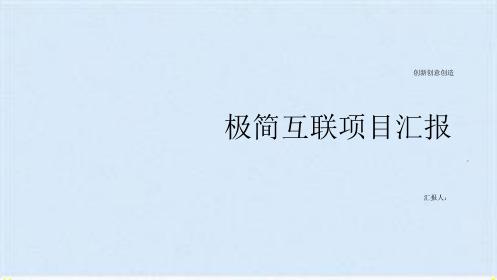 清新大气互联网项目汇报介绍模板(共24张PPT)