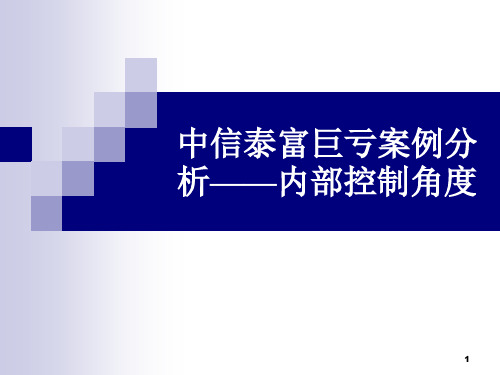 企业内部控制案例分析ppt课件