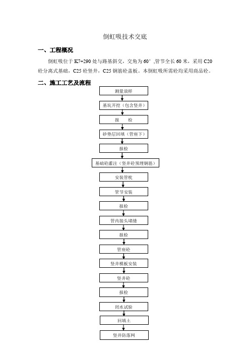 倒虹吸技术交底