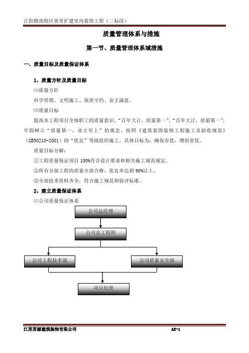 A3质量管理体系与措施