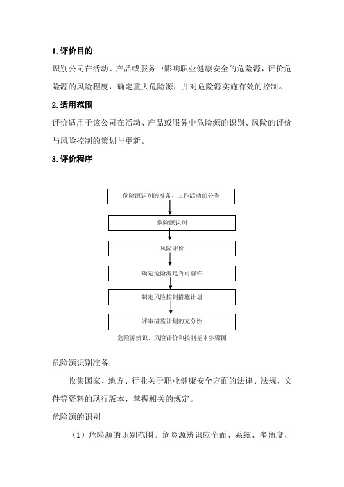 危险源辨识及评价方法