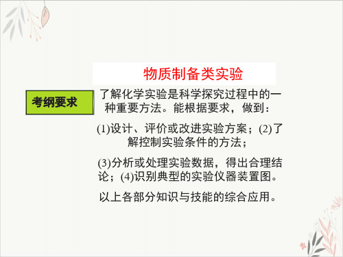 2021届高考一轮复习《物质制备类实验》教学PPT教学课件