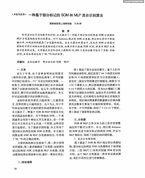 一种基于部分标记的SOM和MLP混合识别算法