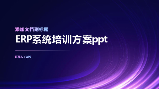 ERP系统培训方案ppt