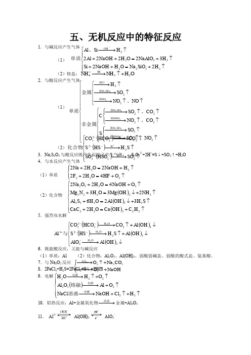 无机化学推断题特征反应