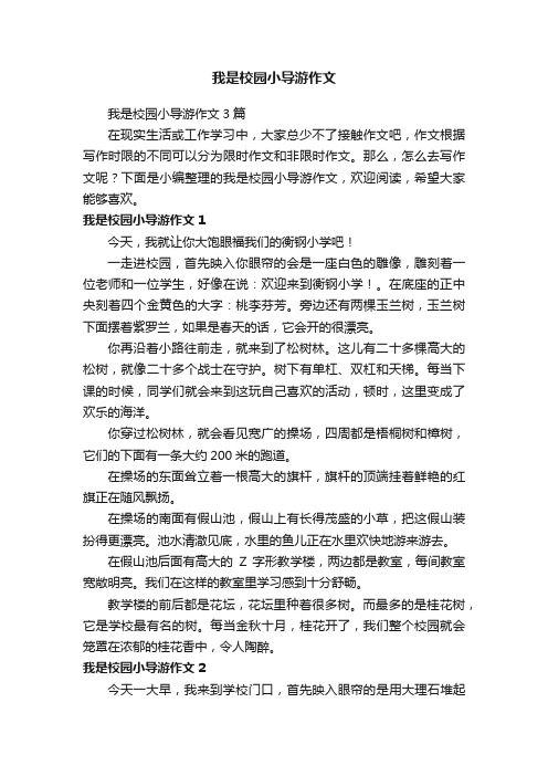 我是校园小导游作文