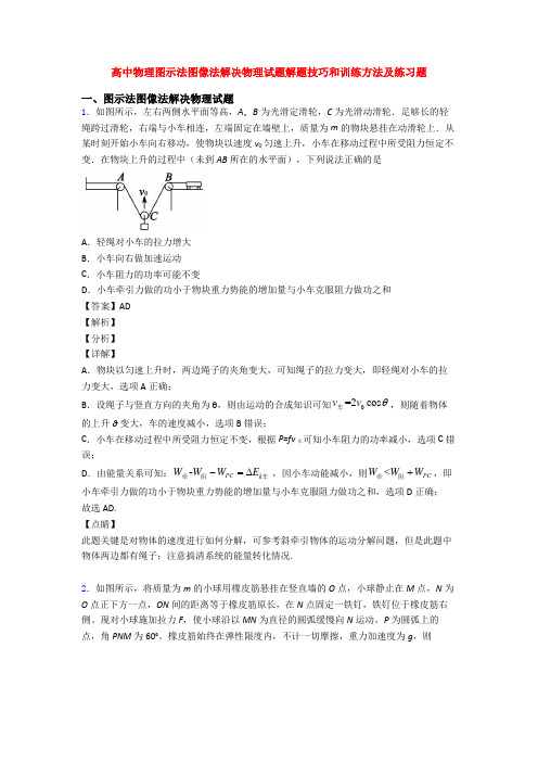 高中物理图示法图像法解决物理试题解题技巧和训练方法及练习题