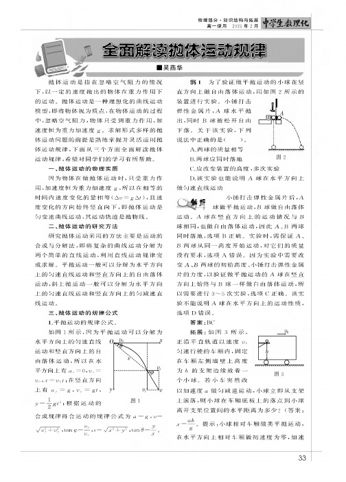 全面解读抛体运动规律