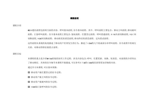 网优详细GSM通信流程培训教材