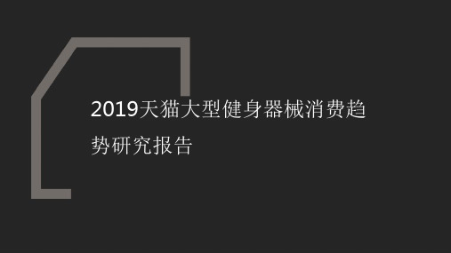 2019天猫大型健身器械消费趋势研究报告