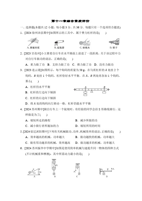 第十一章简单机械和功 综合素质评价