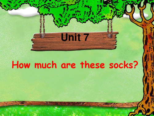 Unit 7 How much are these socks