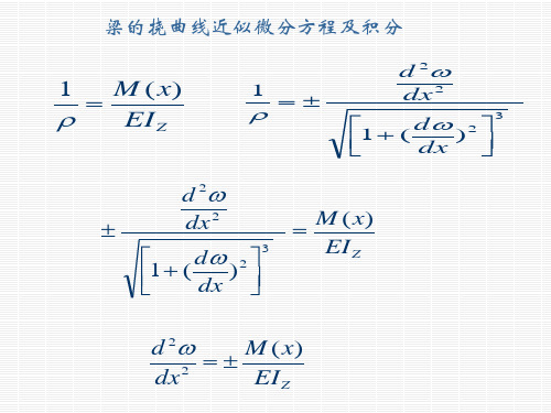 《材料力学》课件5-2梁的挠曲线近似微分方程及积分