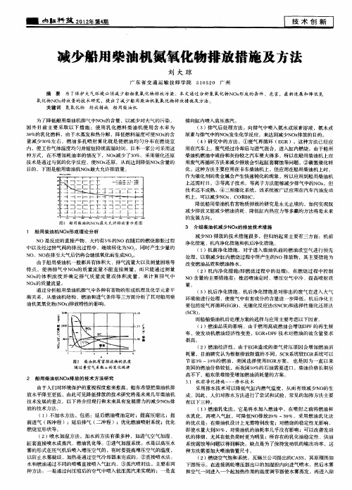 减少船用柴油机氮氧化物排放措施及方法