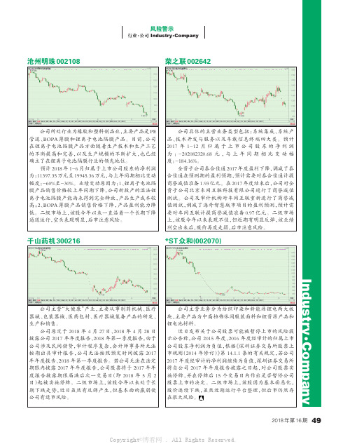 风险警示：沧州明珠、荣之联、千山药机