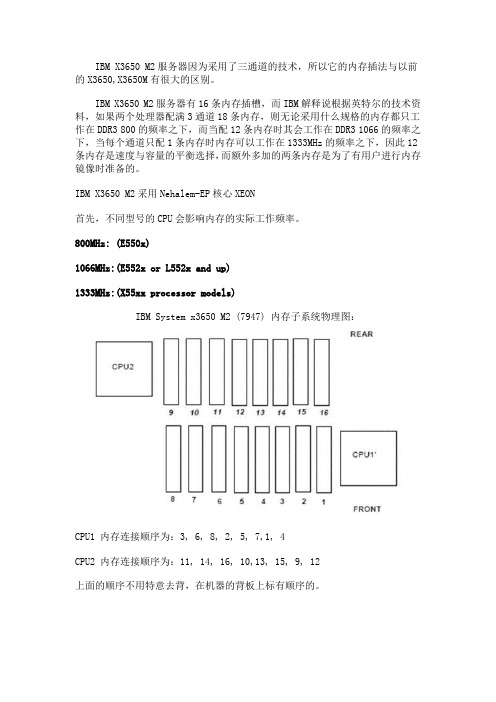 IBM X3650 M2 M3服务器内存安装及BIOS升级方法