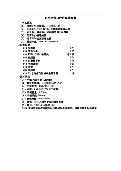 台湾麦得口腔内窥镜