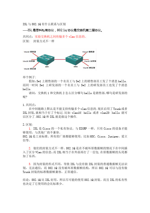 ISL与8021Q联系区别