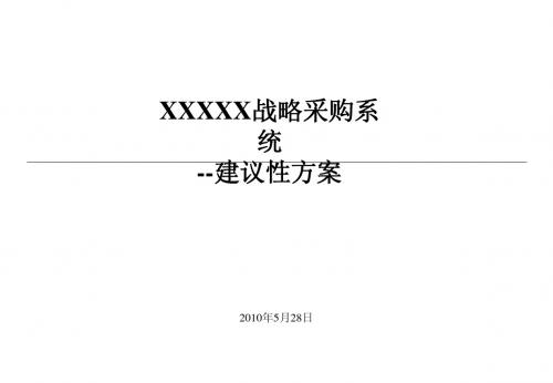 浪潮ERP战略采购建设性方案