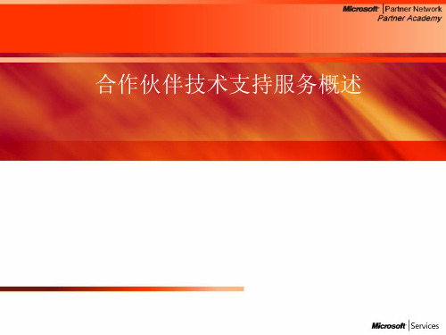 微软合作伙伴技术支持服务概述
