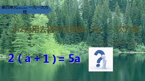 七年级数学上册4.2解一元一次方程3运用去括号法则解一元一次方程