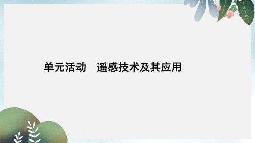 高中地理第四单元从人地关系看资源与环境单元活动遥感技术及其应用课件鲁教版必修1