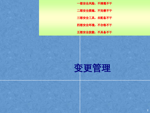 工艺安全管理变更管理课件