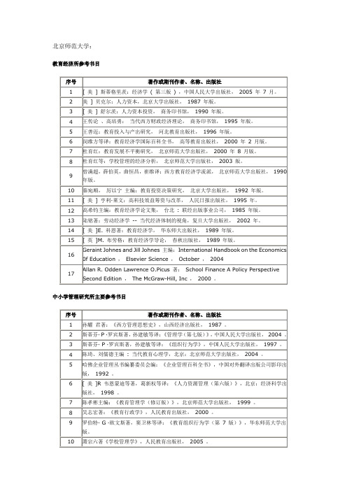 教育经济管理推荐书籍