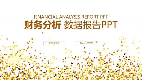 财务分析 数据报告 理财业绩PPT模板