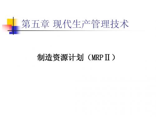 13第五章 MRPⅡERP优化智能