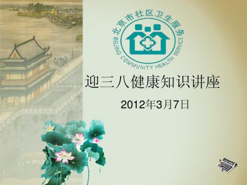 1迎三八健康知识讲座