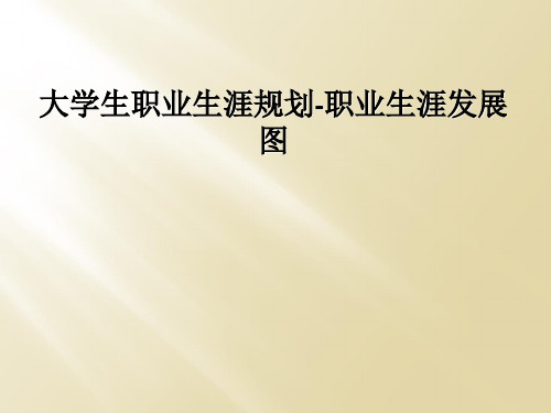 大学生职业生涯规划职业生涯发展图