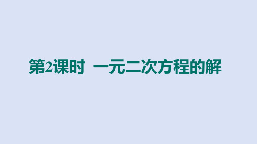 2.1.2一元二次方程的解 课件(共20张PPT)