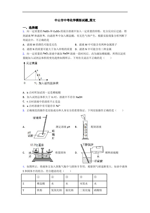 中山市中考化学模拟试题_图文