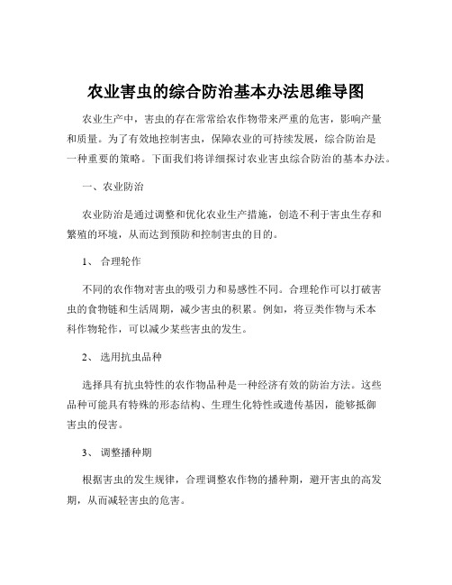 农业害虫的综合防治基本办法思维导图