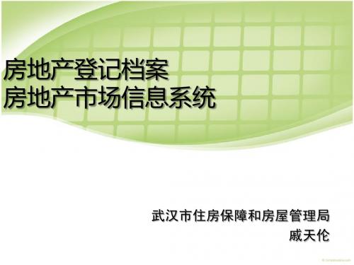 房地产登记档案及房地产市场信息系统