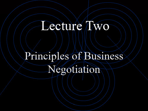 商务英语谈判 negotiation Principles.-sl