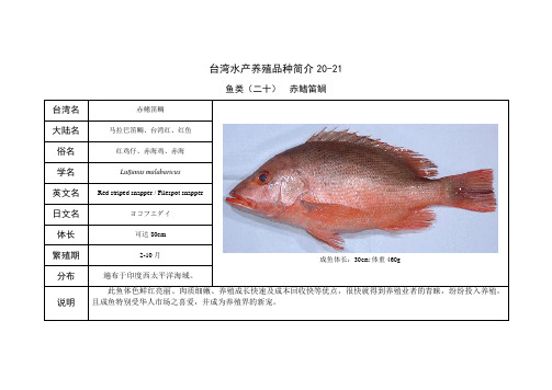 台湾水产养殖品种简介20-21